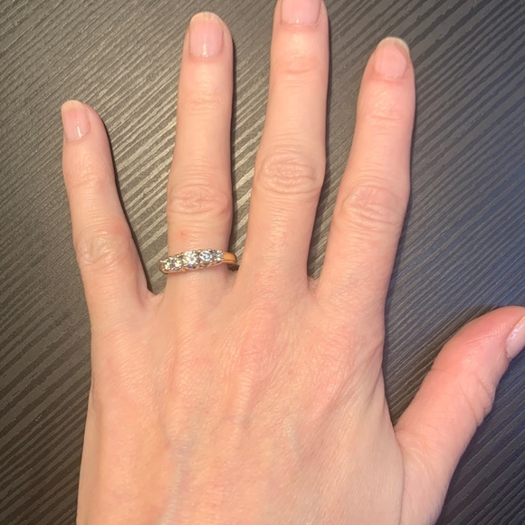 STUNNING $10,000 Diamond Cluster Wedding Set - Picture 10 of 12